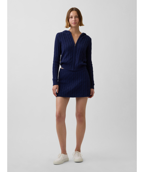GAP(ギャップ)の「コットン100% コットンケーブルニット ミニスカート・スコート(スカート・レディース・レッド/ブルー・S/M/L/XS/XXS)」の7枚目の写真