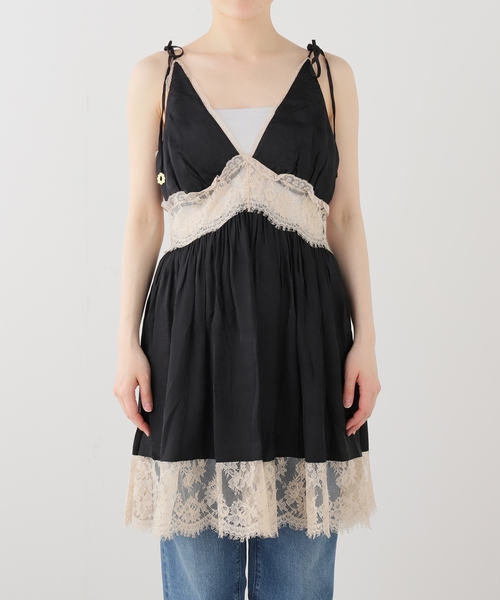 U by SPICK&SPAN（ユーバイスピックアンドスパン）の「Sea New York/シー ニューヨーク ETHEL SOLID MINI DRESS（ワンピース・レディース・ブラック・4）」の4枚目の写真