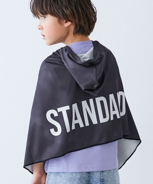 ポンチョ フード付き 吸水速乾 バイカラー 気化熱のチカラでひんやり STANDARD 吸水速乾 フードポンチョ