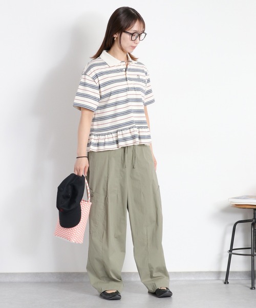 cepo（セポ）の「マルチボーダーポロフリルシャツ（Tシャツ/カットソー・レディース・ホワイト系その他/グレー系その他・M）」の18枚目の写真