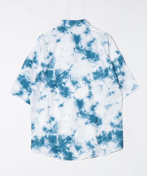 tunee(チュニー)の「【WARAIJOGO】タイダイ風総柄プリントオーバーサイズ半袖シャツ(NEZ)(Tシャツ/カットソー・メンズ・ブルー/ブラック・FREE)」の8枚目の写真