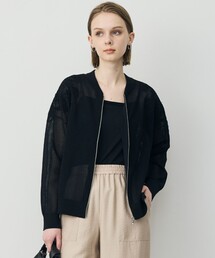 メッシュレースブルゾン
