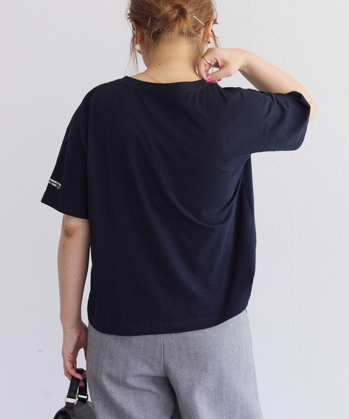 PUAL CE CIN(ピュアルセシン)の「【F&B】オーガニックコットンガーゼTシャツ(Tシャツ/カットソー・レディース・オフホワイト/ベージュ/ネイビー・FREE)」の17枚目の写真