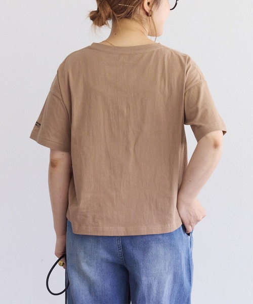 PUAL CE CIN(ピュアルセシン)の「【F&B】オーガニックコットンガーゼTシャツ(Tシャツ/カットソー・レディース・オフホワイト/ベージュ/ネイビー・FREE)」の12枚目の写真