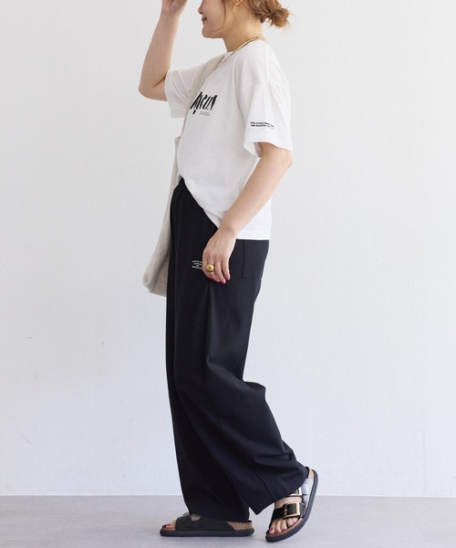 PUAL CE CIN(ピュアルセシン)の「【F&B】オーガニックコットンガーゼTシャツ(Tシャツ/カットソー・レディース・オフホワイト/ベージュ/ネイビー・FREE)」の8枚目の写真