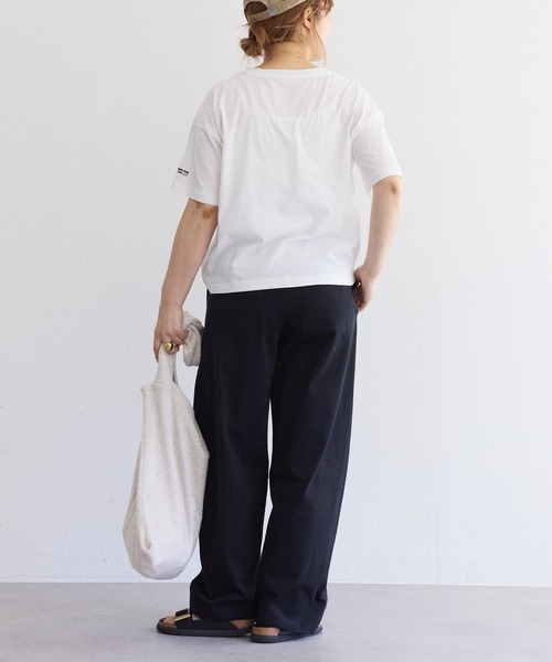 PUAL CE CIN(ピュアルセシン)の「【F&B】オーガニックコットンガーゼTシャツ(Tシャツ/カットソー・レディース・オフホワイト/ベージュ/ネイビー・FREE)」の9枚目の写真