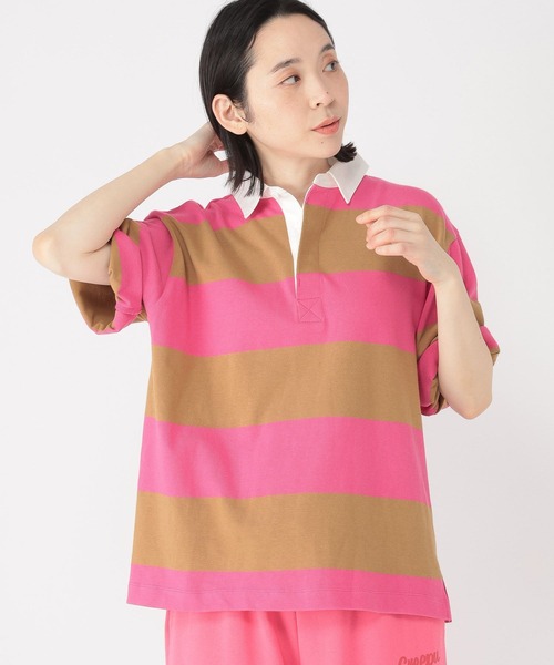 studio CLIP(スタディオクリップ)の「【Limited Line】半袖ラガーシャツ(Tシャツ/カットソー・レディース・レッド/ピンク/ベージュ・FREE)」の9枚目の写真