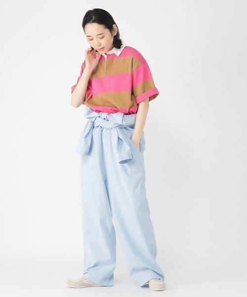 studio CLIP(スタディオクリップ)の「【Limited Line】半袖ラガーシャツ(Tシャツ/カットソー・レディース・レッド/ピンク/ベージュ・FREE)」の12枚目の写真