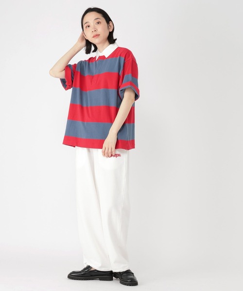 studio CLIP(スタディオクリップ)の「【Limited Line】半袖ラガーシャツ(Tシャツ/カットソー・レディース・レッド/ピンク/ベージュ・FREE)」の19枚目の写真