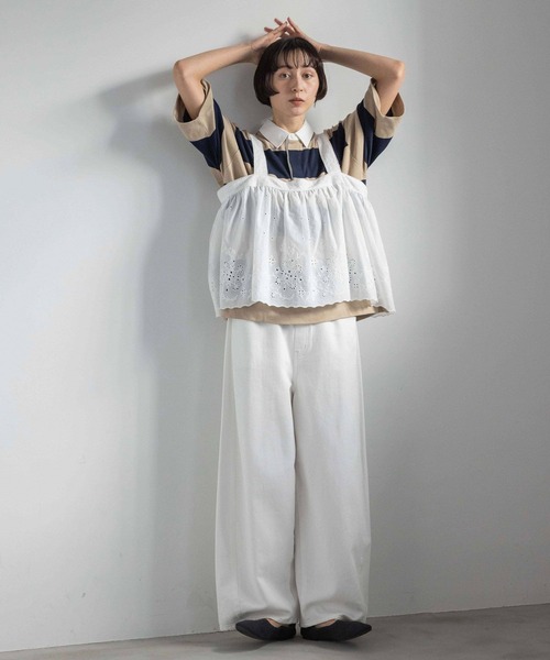studio CLIP（スタディオクリップ）の「【Limited Line】半袖ラガーシャツ（Tシャツ/カットソー・レディース・レッド/ピンク/ベージュ・FREE）」の13枚目の写真