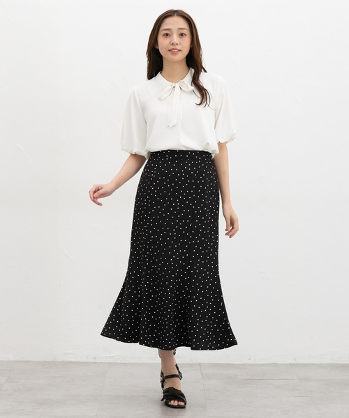 Honeys（ハニーズ）の「【ハニさら・接触冷感】バルーン袖ブラウス（シャツ/ブラウス・レディース・アイボリー/ホワイト系1/ホワイト系2/ネイビー系1/ピンク・L/LL/M/S）」の11枚目の写真