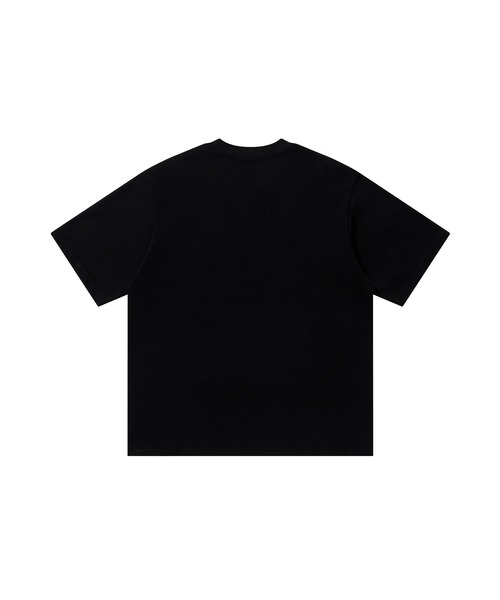 HOOK(フック)の「ギンガムパッチワーク文字アップリケ × もこもこひつじ刺繍 ビッグTシャツ (SS)(Tシャツ/カットソー・メンズ・ワインレッド/ブラック・FREE)」の6枚目の写真