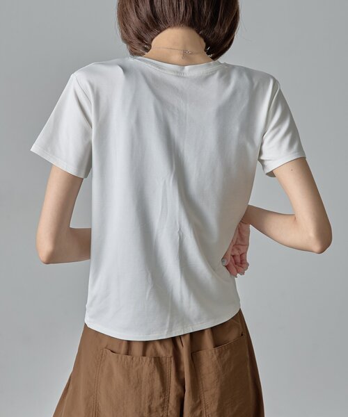 goocy(グーシー)の「【抗菌防臭・冷感】半袖T(Tシャツ/カットソー・レディース・ブルー/ブラック/ホワイト/ブラウン・FREE)」の12枚目の写真