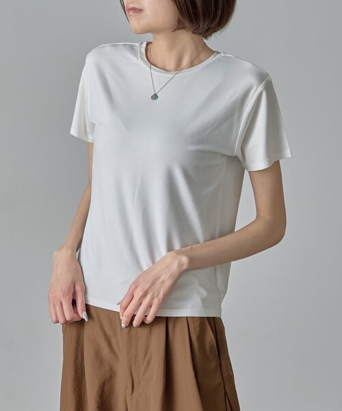 goocy(グーシー)の「【抗菌防臭・冷感】半袖T(Tシャツ/カットソー・レディース・ブルー/ブラック/ホワイト/ブラウン・FREE)」の11枚目の写真