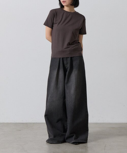 goocy(グーシー)の「【抗菌防臭・冷感】半袖T(Tシャツ/カットソー・レディース・ブルー/ブラック/ホワイト/ブラウン・FREE)」の16枚目の写真