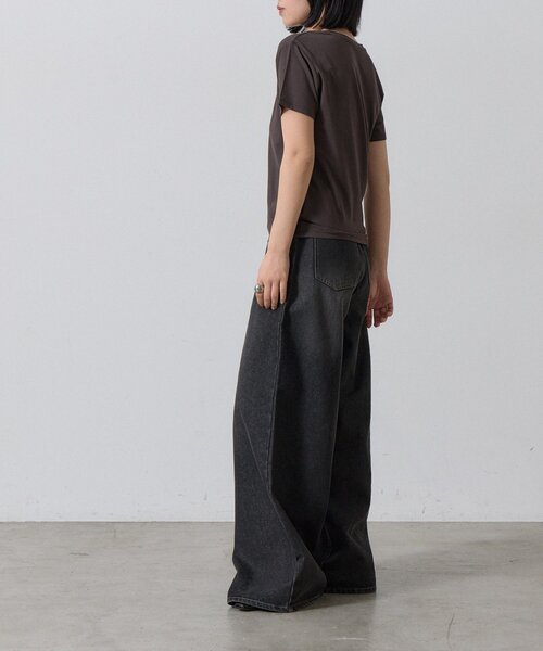 goocy(グーシー)の「【抗菌防臭・冷感】半袖T(Tシャツ/カットソー・レディース・ブルー/ブラック/ホワイト/ブラウン・FREE)」の15枚目の写真