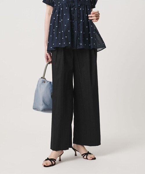 UNITED ARROWS（ユナイテッドアローズ）の「NALYA リラックス ワイドパンツ ‐ウォッシャブル‐（スラックス・レディース・ブラック/ダークグレー/ダークブラウン・36/38）」の2枚目の写真