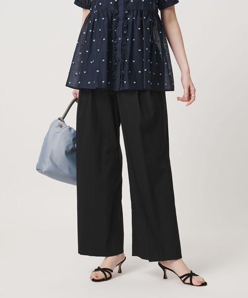 UNITED ARROWS（ユナイテッドアローズ）の「NALYA リラックス ワイドパンツ ‐ウォッシャブル‐（スラックス・レディース・ブラック/ダークグレー/ダークブラウン・36/38）」の6枚目の写真