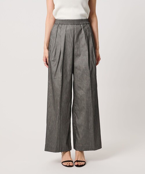 UNITED ARROWS（ユナイテッドアローズ）の「NALYA リラックス ワイドパンツ ‐ウォッシャブル‐（スラックス・レディース・ブラック/ダークグレー/ダークブラウン・36/38）」の12枚目の写真