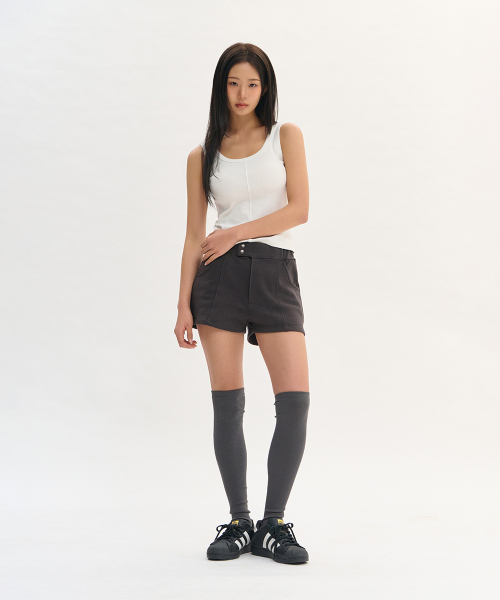 NINEZ(ナインゼット)の「レザーパッチショーツ (2カラー)(その他パンツ・レディース・チャコール/ブラック・SMALL/MEDIUM)」の14枚目の写真