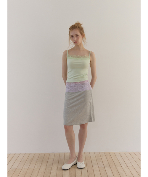 ASURA(アスラ)の「PALE LACE SLEEVELESS (MINT)(Tシャツ/カットソー・レディース・その他・OS)」の2枚目の写真