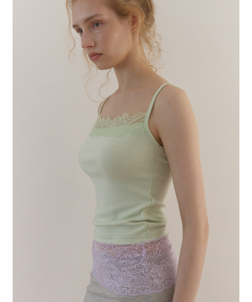 ASURA(アスラ)の「PALE LACE SLEEVELESS (MINT)(Tシャツ/カットソー・レディース・その他・OS)」の3枚目の写真