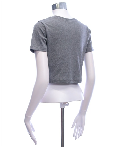 clear（クリア）の「ラインストーンロゴチビT［骨格ウェーブ/クロップドサイズ/華奢見え］（Tシャツ/カットソー・レディース・ブラック/カーキ/オフホワイト/グレー/イエロー/レッド/ピンク・F）」の17枚目の写真