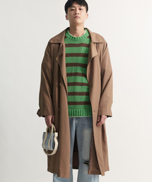 DRAW.M（ドローエム）の「レーヨンブレンドストラップトレンチコート（ブラウン）（トレンチコート）」