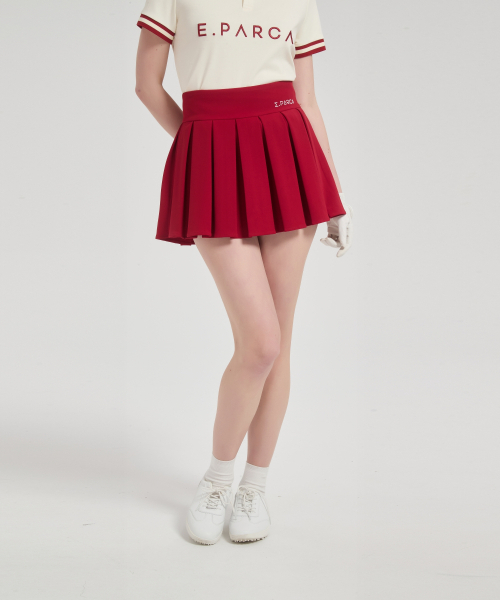 E.PARCA(イパルカ)の「クルリスプリーツスカート(スカート・レディース・レッド・X-SMALL/MEDIUM/LARGE/SMALL)」の1枚目の写真