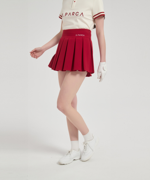 E.PARCA(イパルカ)の「クルリスプリーツスカート(スカート・レディース・レッド・X-SMALL/MEDIUM/LARGE/SMALL)」の2枚目の写真