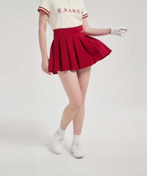 E.PARCA(イパルカ)の「クルリスプリーツスカート(スカート・レディース・レッド・X-SMALL/MEDIUM/LARGE/SMALL)」の3枚目の写真