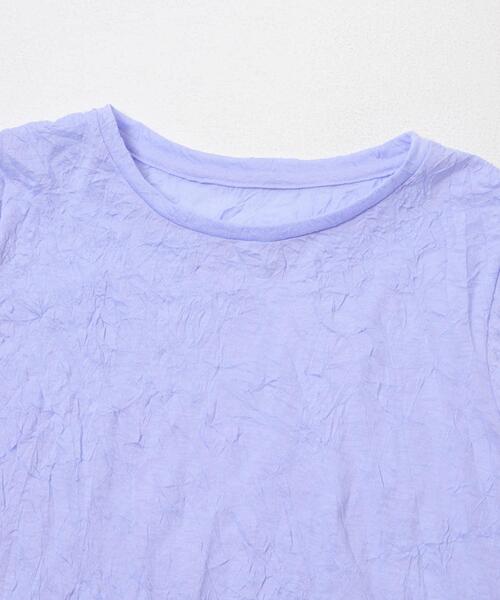 THE GOODLAND MARKET(ザグッドランドマーケット)の「MIDIUMISOLID SEE-THROUGH CREWNECK HF SLV(Tシャツ/カットソー・レディース・オフホワイト/ブラック/ラベンダー・FREE)」の12枚目の写真
