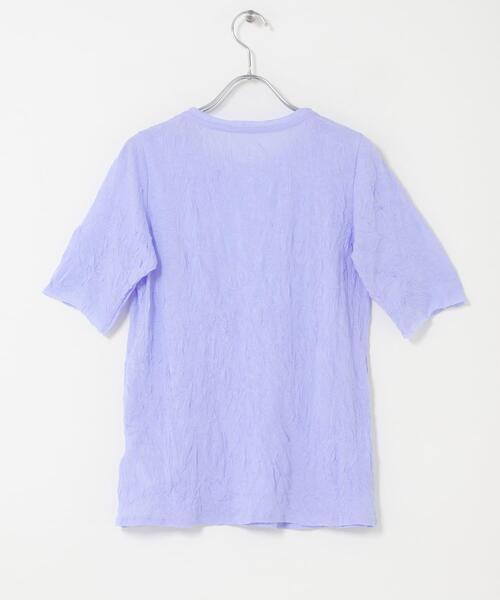 THE GOODLAND MARKET(ザグッドランドマーケット)の「MIDIUMISOLID SEE-THROUGH CREWNECK HF SLV(Tシャツ/カットソー・レディース・オフホワイト/ブラック/ラベンダー・FREE)」の14枚目の写真