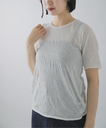 MIDIUMISOLID SEE-THROUGH CREWNECK HF SLV
