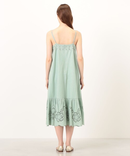 sea new york（シーニューヨーク）の「SEA NEW YORK IYLA SOUTACHE SLIP DRESS カットワークレース キャミソールドレス（ワンピース・レディース・ライトブルー・S）」の4枚目の写真