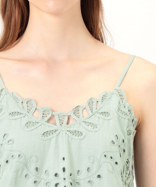sea new york（シーニューヨーク）の「SEA NEW YORK IYLA SOUTACHE SLIP DRESS カットワークレース キャミソールドレス（ワンピース・レディース・ライトブルー・S）」の5枚目の写真