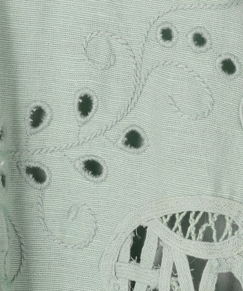 sea new york（シーニューヨーク）の「SEA NEW YORK IYLA SOUTACHE SLIP DRESS カットワークレース キャミソールドレス（ワンピース・レディース・ライトブルー・S）」の11枚目の写真