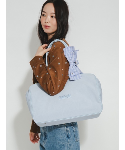 FURFUR（ファーファー）の「【限定カラー】BIGボストンバッグ（ボストンバッグ・レディース・ピンク/サックスブルー・F）」の2枚目の写真
