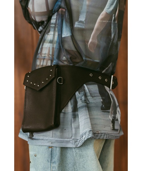 Knuth Marf(クヌースマーフ)の「utility belt bag(ボディバッグ/ウエストポーチ・レディース・ブルー/ブラウン・ONE SIZE)」の2枚目の写真