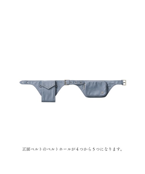 Knuth Marf(クヌースマーフ)の「utility belt bag(ボディバッグ/ウエストポーチ・レディース・ブルー/ブラウン・ONE SIZE)」の3枚目の写真