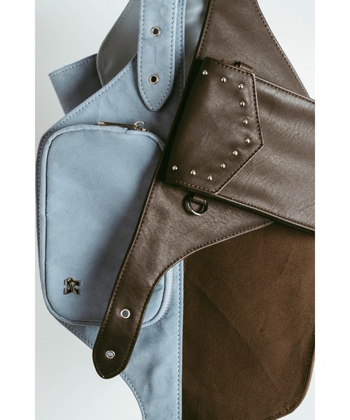 Knuth Marf(クヌースマーフ)の「utility belt bag(ボディバッグ/ウエストポーチ・レディース・ブルー/ブラウン・ONE SIZE)」の5枚目の写真