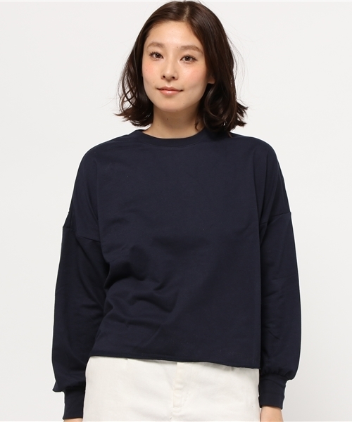 GLOBAL WORK(グローバルワーク)の「ウラケソデボリュームプルオーバー長袖/710769(Tシャツ/カットソー・レディース・ライトピンク/グレー/オフホワイト/ネイビー・SMALL/LARGE/MEDIUM)」の4枚目の写真