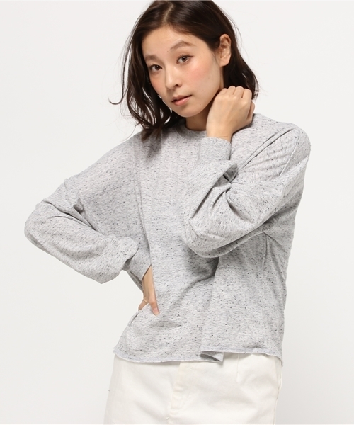 GLOBAL WORK(グローバルワーク)の「ウラケソデボリュームプルオーバー長袖/710769(Tシャツ/カットソー・レディース・ライトピンク/グレー/オフホワイト/ネイビー・SMALL/LARGE/MEDIUM)」の3枚目の写真