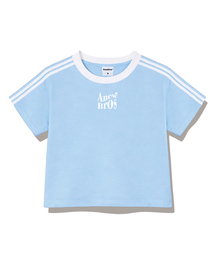 ブロネームマーク セミクロップ トラック 半袖Tシャツ 6カラー [ANSE_6002]