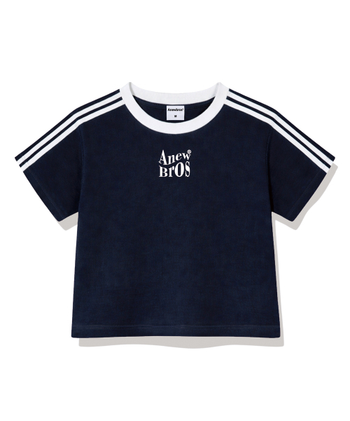 ANEWBROS（アニュブロス）の「ブロネームマーク セミクロップ トラック 半袖Tシャツ 6カラー [ANSE_6002]（Tシャツ/カットソー・レディース・スカイブルー/ネイビー/ピンク/ホワイト×ブラック/ベージュ/ホワイト×グリーン・1）」の13枚目の写真