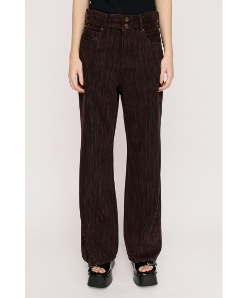 SLY(スライ)の「L/W STRIPE CLOLOR STRAIGHT PT ローウエストストライプカラーストレートパンツ 夏服(デニムパンツ・レディース・パープル系その他・2/1/0)」の5枚目の写真