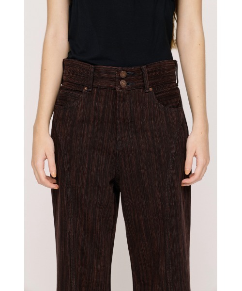 SLY(スライ)の「L/W STRIPE CLOLOR STRAIGHT PT ローウエストストライプカラーストレートパンツ 夏服(デニムパンツ・レディース・パープル系その他・2/1/0)」の8枚目の写真