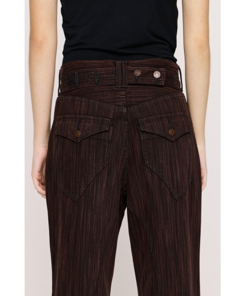SLY(スライ)の「L/W STRIPE CLOLOR STRAIGHT PT ローウエストストライプカラーストレートパンツ 夏服(デニムパンツ・レディース・パープル系その他・2/1/0)」の9枚目の写真