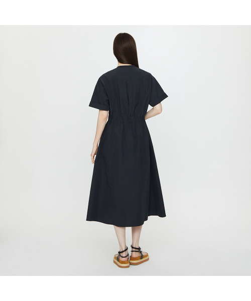 LAP（ラップ）の「ドローストリングロングワンピース AS2WO463（ワンピース・レディース・ブラック・FREE）」の3枚目の写真