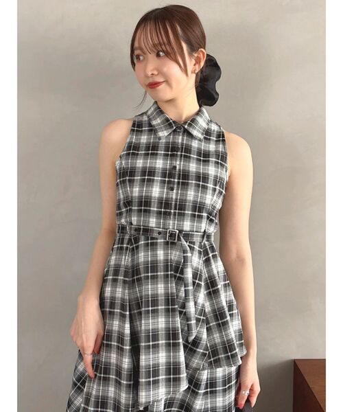 dazzlin(ダズリン)の「アメスリイレヘムシャツワンピース(ワンピース・レディース・ブラウン/インディゴブルー/ブラック・MEDIUM/SMALL)」の10枚目の写真
